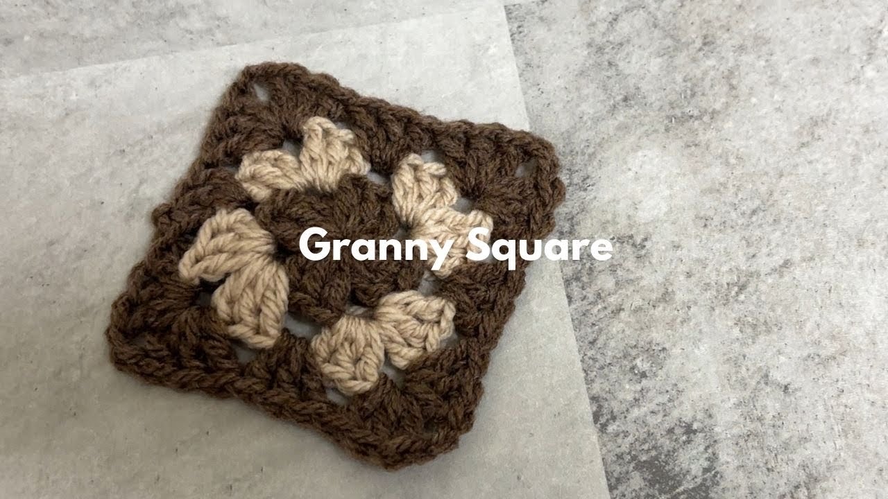 グラニースクエアの編み方｜初心者向けかぎ針編み crochet - YouTube
