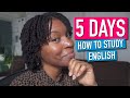 5 Day English Study Plan