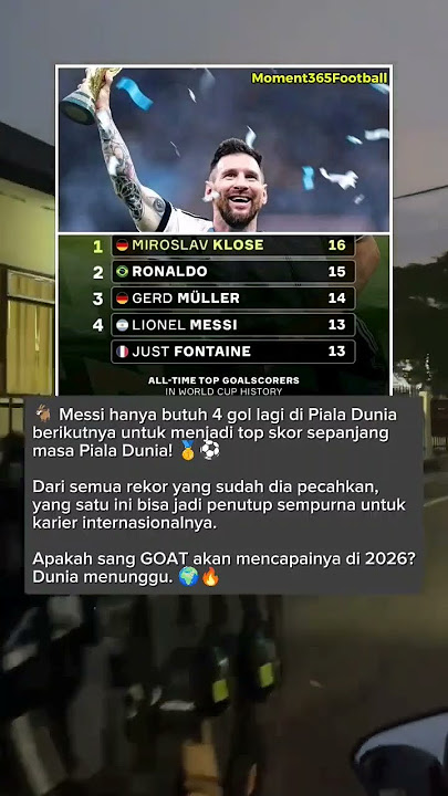 Messi 4 Gol Lagi Jadi Top Skor Piala Dunia Sepanjang Masa!🔥