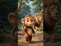 #punch #monkey #lion
