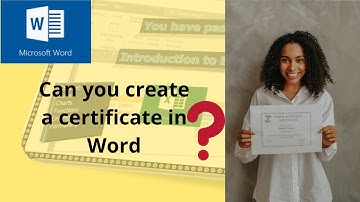 This video explains how to create a certificate in Microsoft Word