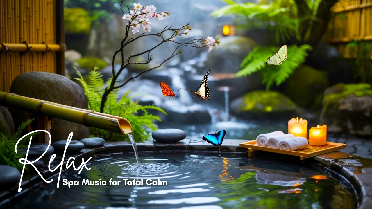 Zen Spa Music for Inner Balance 🌸 | Sakura no Seijaku (桜の静寂) – Piano & Pure Stream