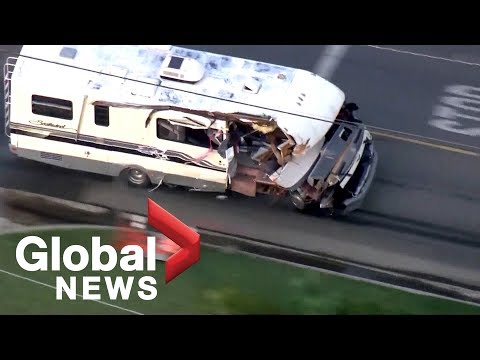 Woman leads police in California on wild chase in stolen motor home