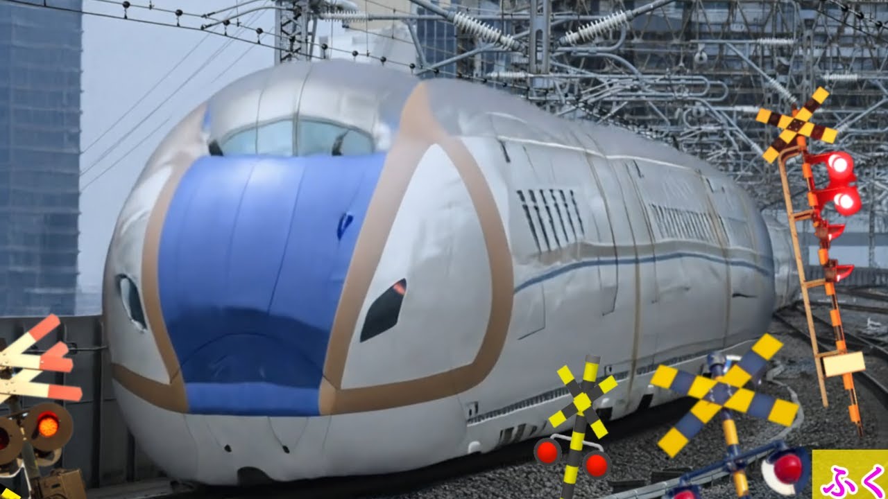 #3 【30分】かがやき 他 新幹線たくさん | 踏切カンカンとAIをつかってみよう！【踏切 アニメ＆学べる】