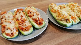 STUFFED ZUCCHINI. Very tasty and simple! 2 recipes for the whole family