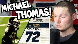 Rugby Player Reacts to MICHAEL THOMAS (WR, New Orleans Saints) #72 The Top 100 NFL Players of 2021!