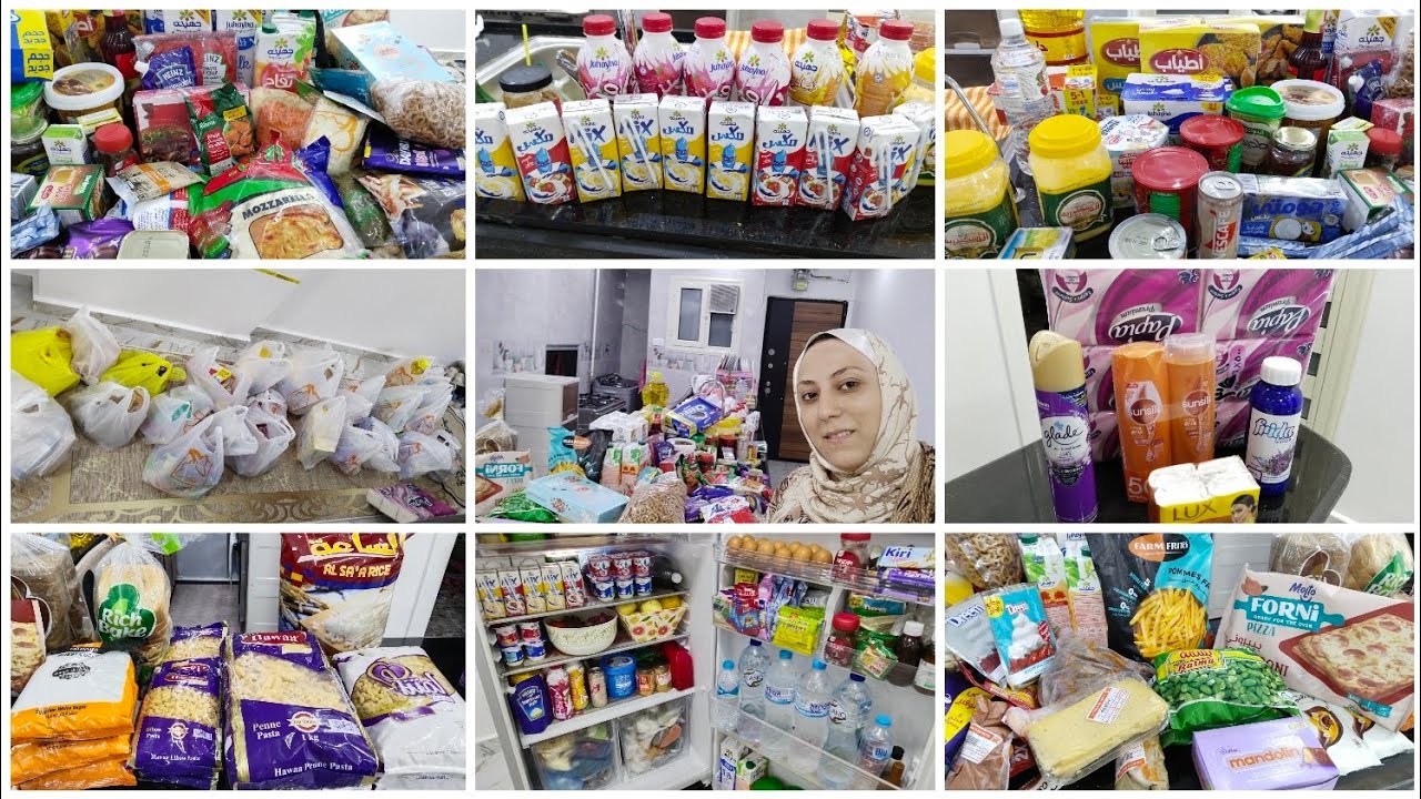 مشتريات السوبر ماركت 🛍🛒مشتريات شهر 11 و 12 🍗 بالاسعار والخصومات 💰خزين البيت🍞🌭