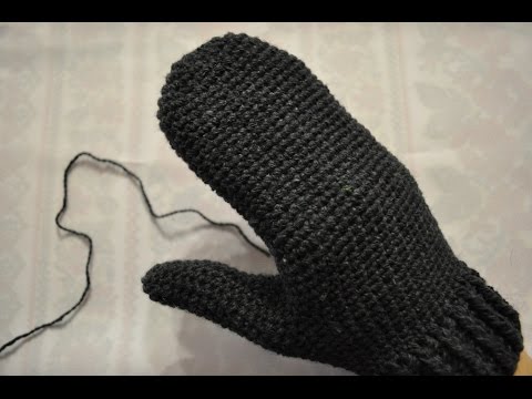 Knit mitten - Part 1 - Вяжем варежку крючком - Часть 1