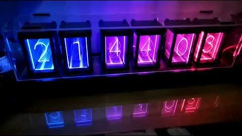 RGB LED 6 Bit Glow Digital Clock Nixie Tube Clock Kit