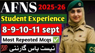 AFNS Today student test experience mcqs|Today 11 September Afns student test experiences mcqs|Afns