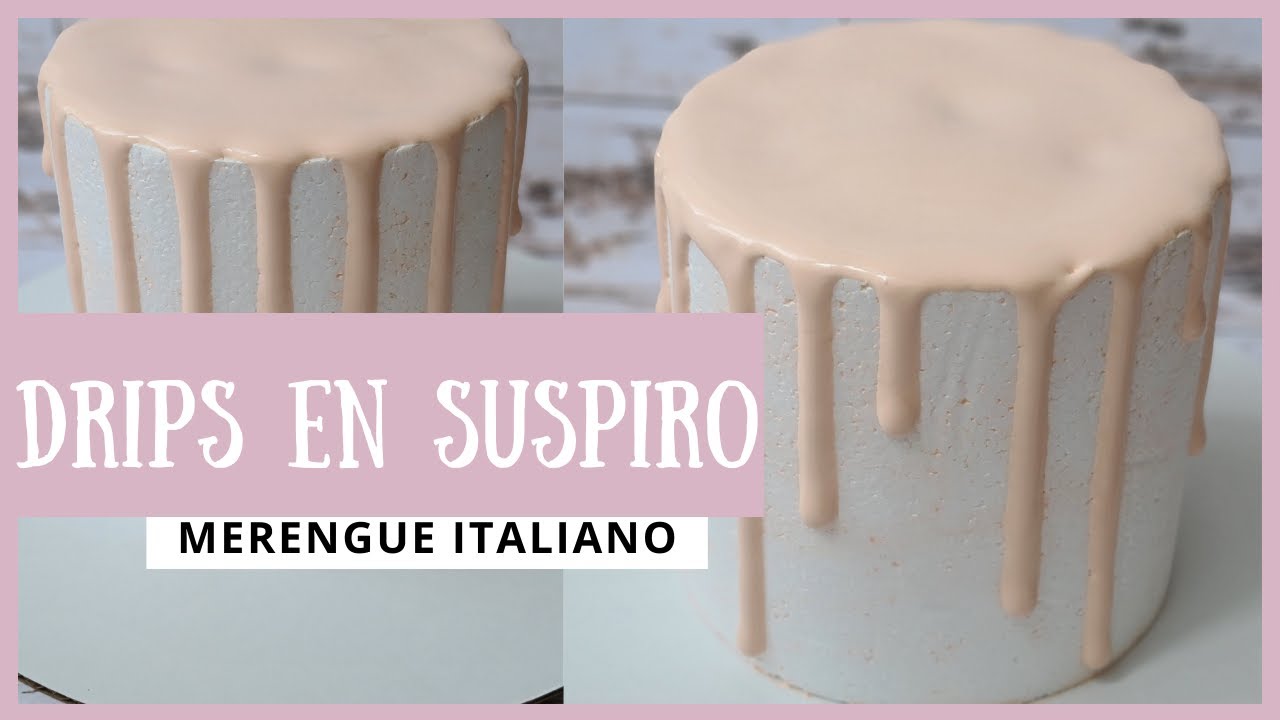 COMO HACER DRIPS EN SUSPIRO DOMINICANO MERENGUE ITALIANO FACIL Y RAPIDO