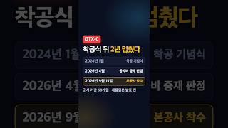 GTX-C, 착공식만 하고 2년 멈췄던 이유 — 9월 15일 본공사 착수