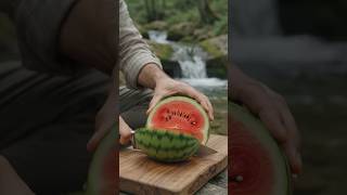 Fruit cutting ASMR outside near of fountain #asmrfruit #usa #asmr