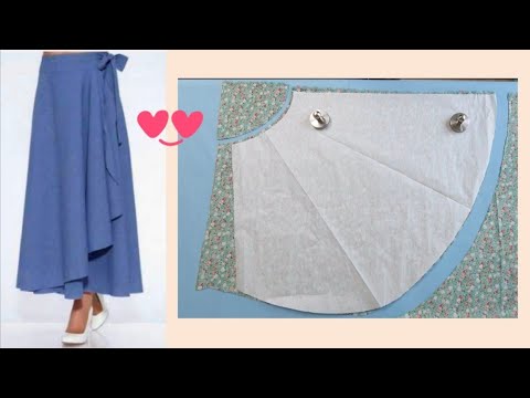 우아하고 여성스런 플래어 랩스커트 만들기/Create an elegant and feminine flared wrap skirt