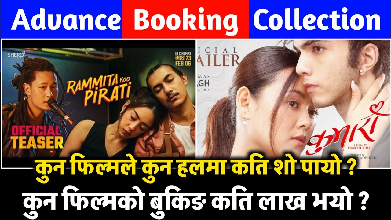 RAMMITA KOO PIRATI & KUMARI NEPALI MOVIE SCREEN &SHOWS COUNT, ADVANCE BOOKING COLLECTION, 