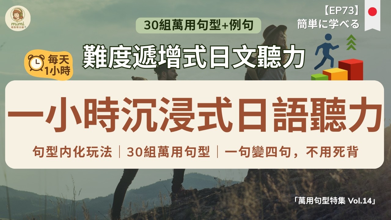 【一小時沉浸式日語聽力】30組日文萬用句型套用法｜高頻日文學習｜同一句話，日本人其實有不同說法？｜N4 N3 JLPT 生活日語｜日語口說×日文聽力練習｜不用死背自然開口｜日本語リスニング練習