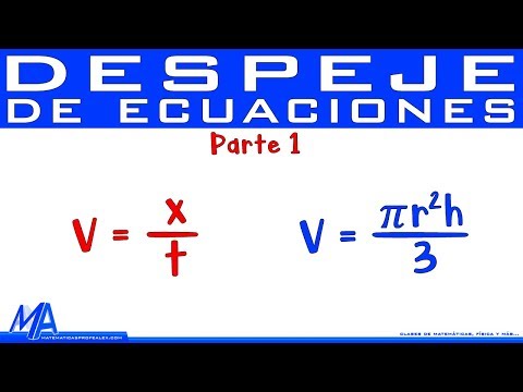 Video: Cómo Expresar Una Variable A Partir De Una Fórmula