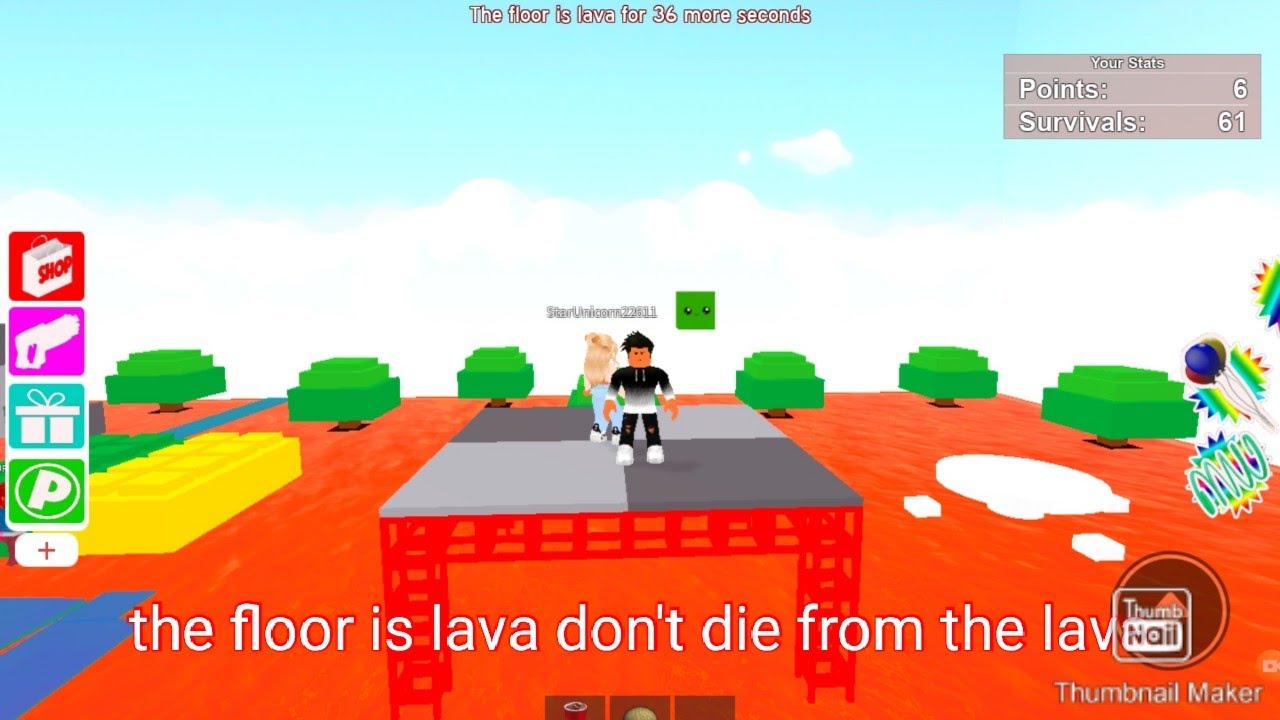 Playing The Floor Is Lava With My Cousin Roblox Youtube - the floor is lava roblox thumbnail