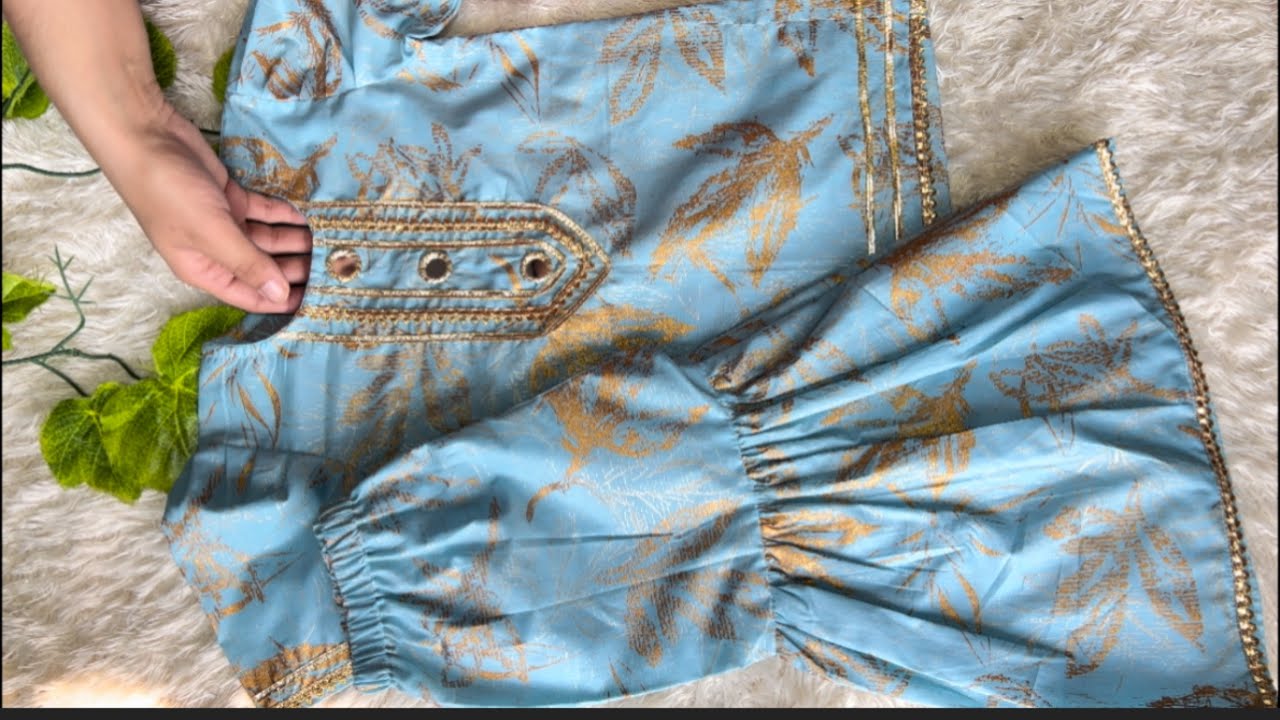 Fancy Eid Baby Girl Dress Cutting and stitching Tutorial || Eid Outfit For Girls