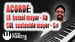 Acorde Ab y G# Piano - La bemol y Sol sostenido