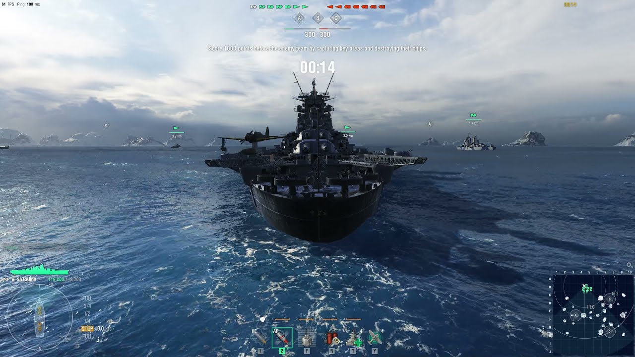 Tier XI Satsuma Supership Battleship Gameplay World of Warships YouTube