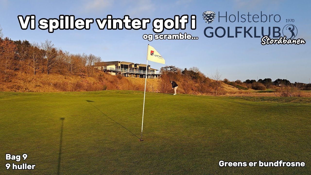 Weedfald bros spiller vinter-golf på Storåbanen (frosne greens)