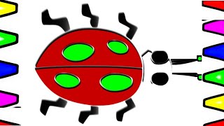 Famous How to draw and fill colour on insect! Kids coloring pages Profile