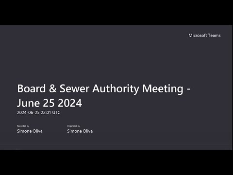 Board & Sewer Authority Meeting   June 25 2024 20240625 180053 Meeting Recording - video from Norwich Public Utilities