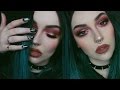 red/modern renaissance palette/full face talk thru makeup tutorial