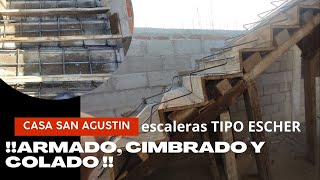 ARMADO, CIMBRADO Y COLADO DE ESCALERAS TIPO ESCHER   Casa San Agustin