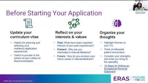 Optimal Strategies for Your Residency Application, with a focus on Internal Medicine