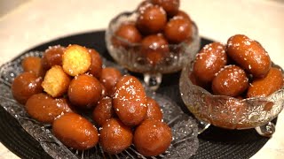 Delicious Homemade Gulab Jamun | No Egg | Super Easy - گلاب جامن خوشمزه بدون تخم مرغ