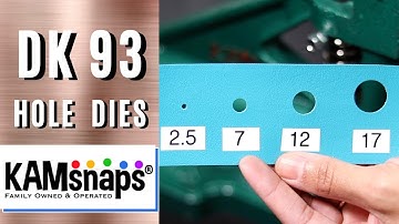 KAMsnaps Hole Cutting Dies for DK-93 Professional Table Top Press