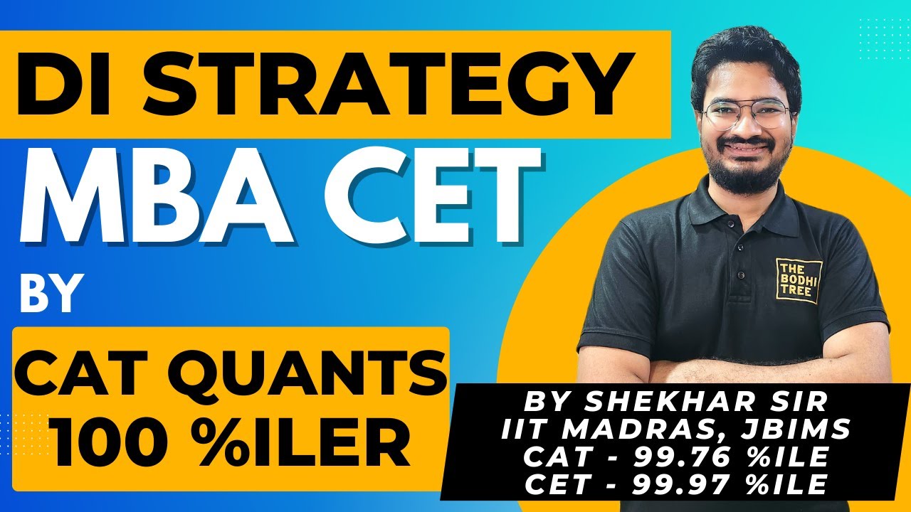 DI Strategy For MBA CET 2024 By CAT Quants 100%iler | MBA CET 2024 ...