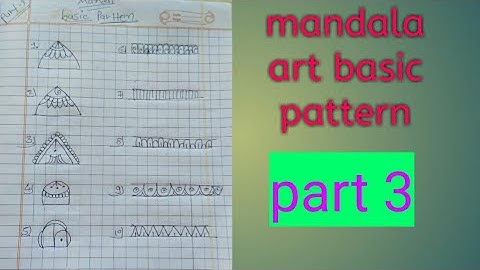 Mandala art basic pattern,part 3, wery simple art tutorial video.