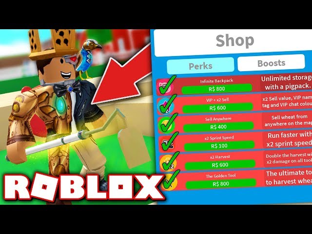 Buying All The Gamepasses In Farming Simulator Roblox Youtube - fake sheriff perk in roblox mm2 youtube