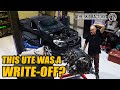Stripping a perfectly good holden vf ute for the engine
