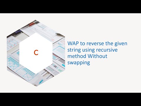 WAP to reverse the given string using recursive method Without swapping
