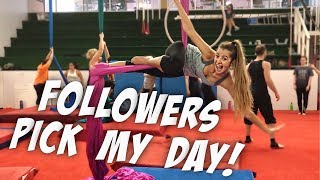 FOLLOWERS PICK MY DAY || Circus School, Donuts, and Gucci Slides!!!