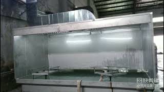 Stainsteel steel water curtain spraying paint booth