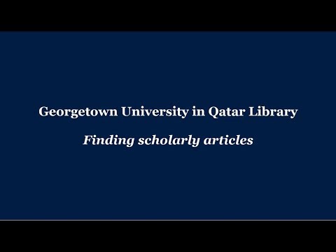 GU-Q Library - Finding articles