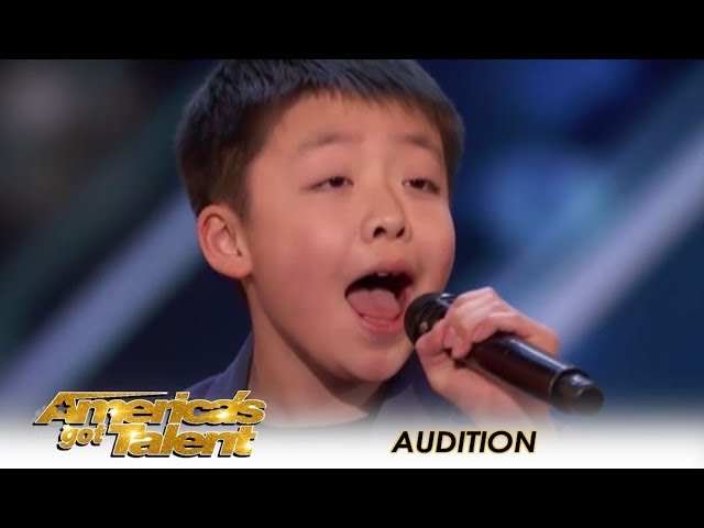 Jeffrey Li: Simon Cowell Promises A DOG To 12-Year-Old Child STAR! | America's Got Talent 2018 class=