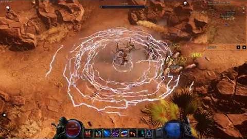 Last Epoch Mage Sorcerer 100% Crit Lightning Blast & Elemental Nova vs. Arena (0.7.8f)