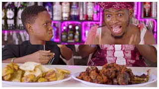 IAMDIKEH - MAMA CHINEDU & CHINEDU ATE DRAGON WINGS ON NIGERIANS VS FOOD 😳