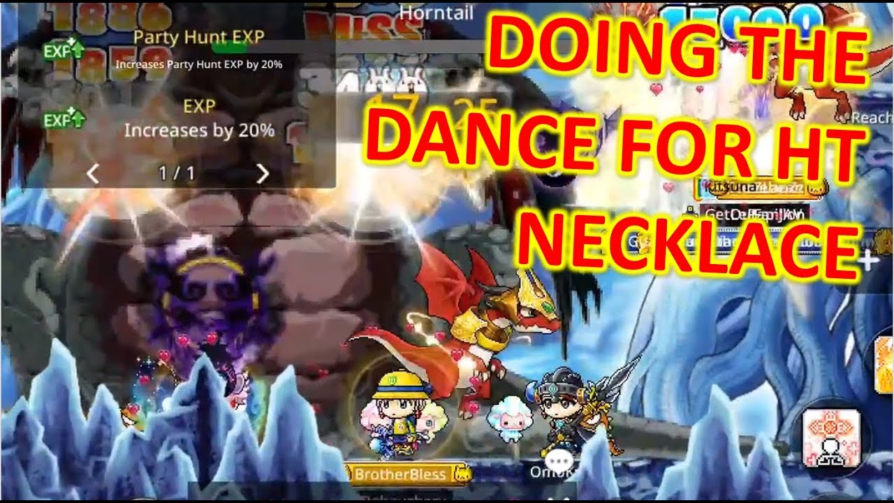 [Maplestory M] DOING THE RITUAL DROP DANCE TO GET HT NECKLACE YouTube