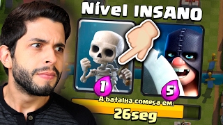 JOGUEI O DESAFIO DA ESTRATÉGIA NO NÍVEL INSANO! CLASH ROYALE!