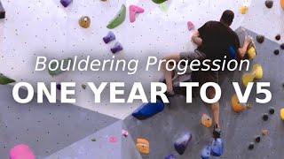 Progression to V5  One Year Climbing