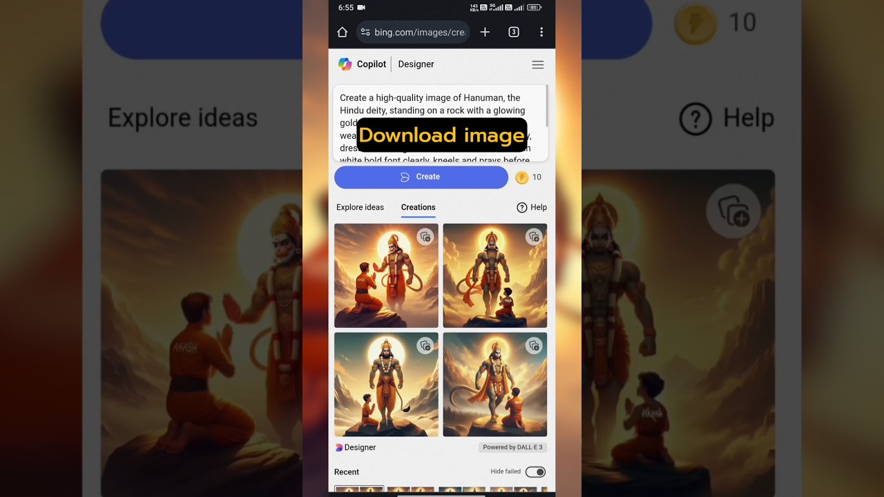 Hanuman ji Ai Image editing Tutorial Steps to Create Ai Image . 