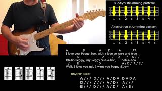 How to Play &#39;Peggy Sue&#39; - Buddy Holly -  Play Along Lesson - Jez Quayle