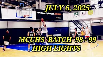 MCUHS BATCH 98 - 99  BASKETBALL FRIENDLY GAME HIGH LIGHTS WITH SLOW MOTION